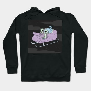 Sleigh Ride Aliens Hoodie